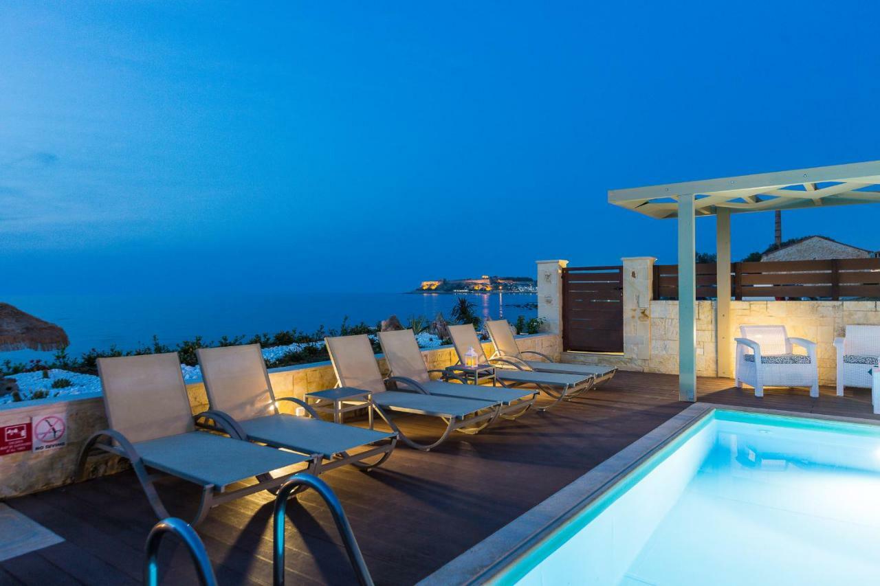 Iris Luxury Beach Front Residence With Pool & Bbq, By Thinkvilla Rethymno Exterior foto