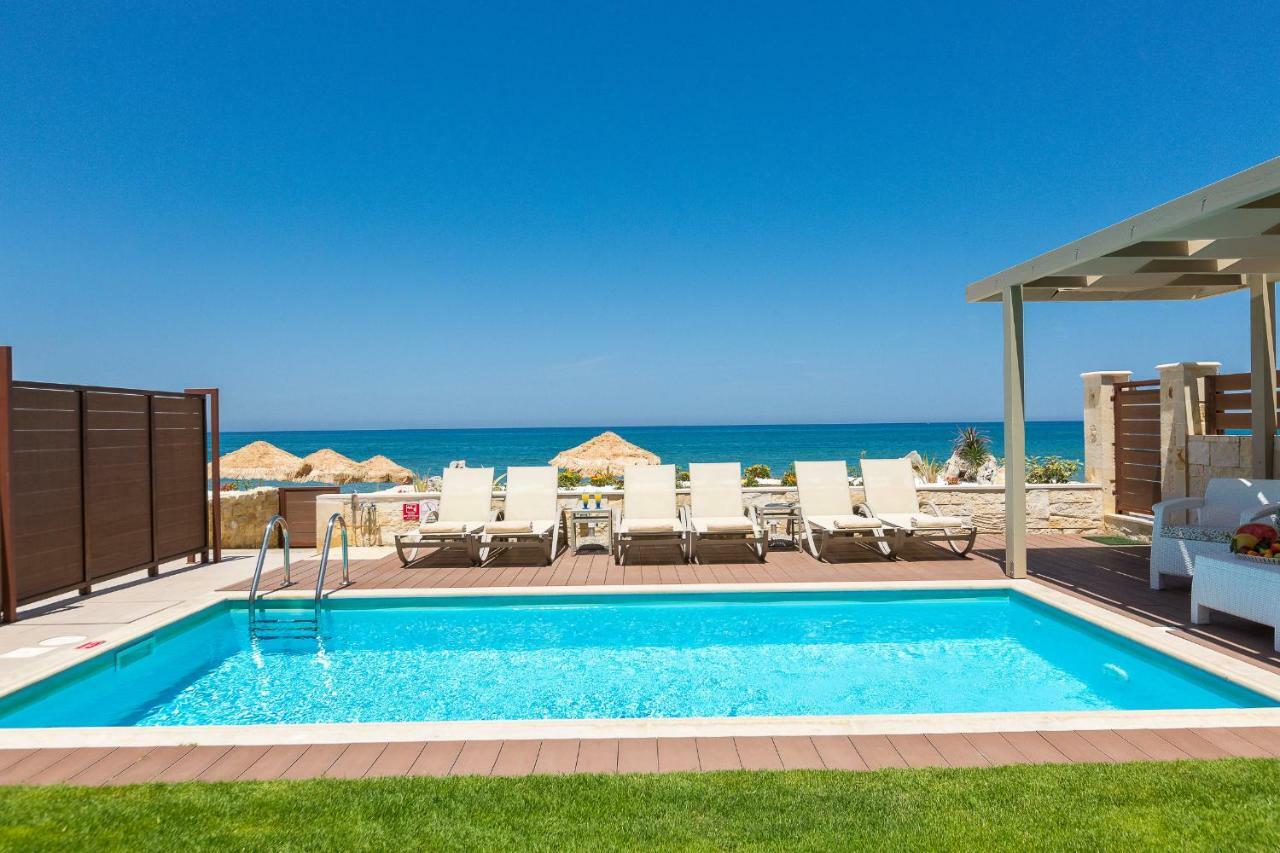 Iris Luxury Beach Front Residence With Pool & Bbq, By Thinkvilla Rethymno Exterior foto