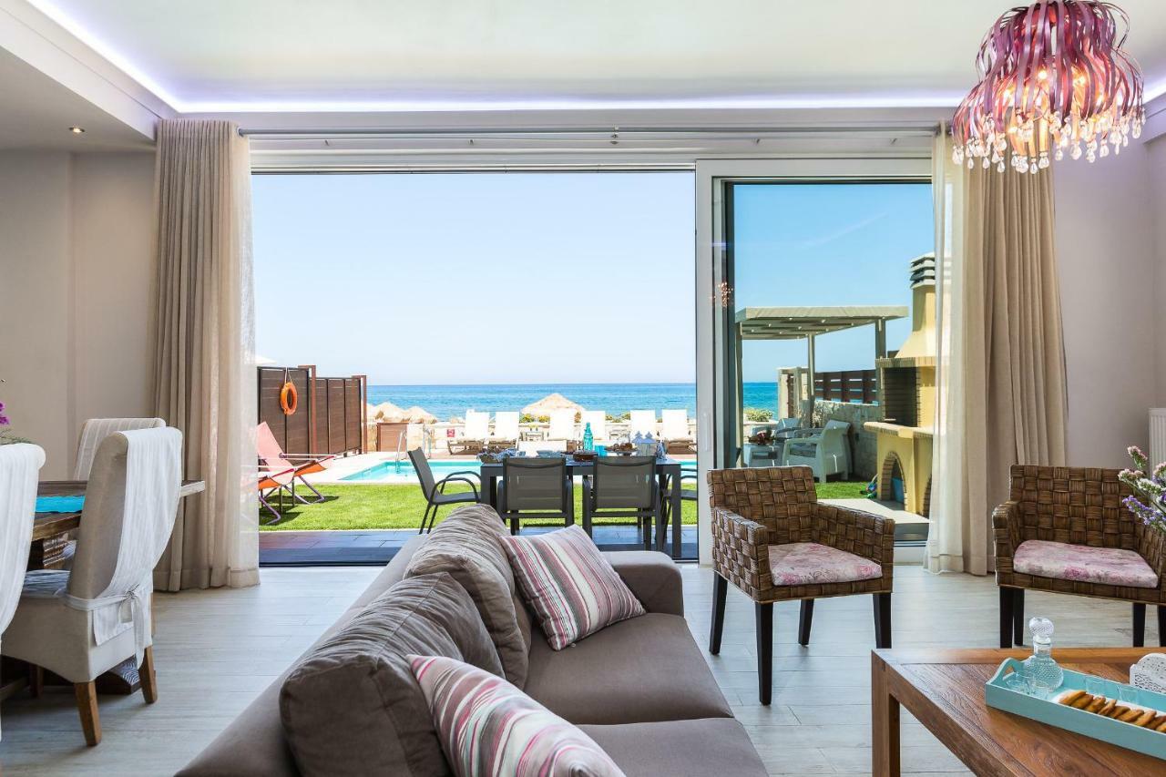 Iris Luxury Beach Front Residence With Pool & Bbq, By Thinkvilla Rethymno Exterior foto