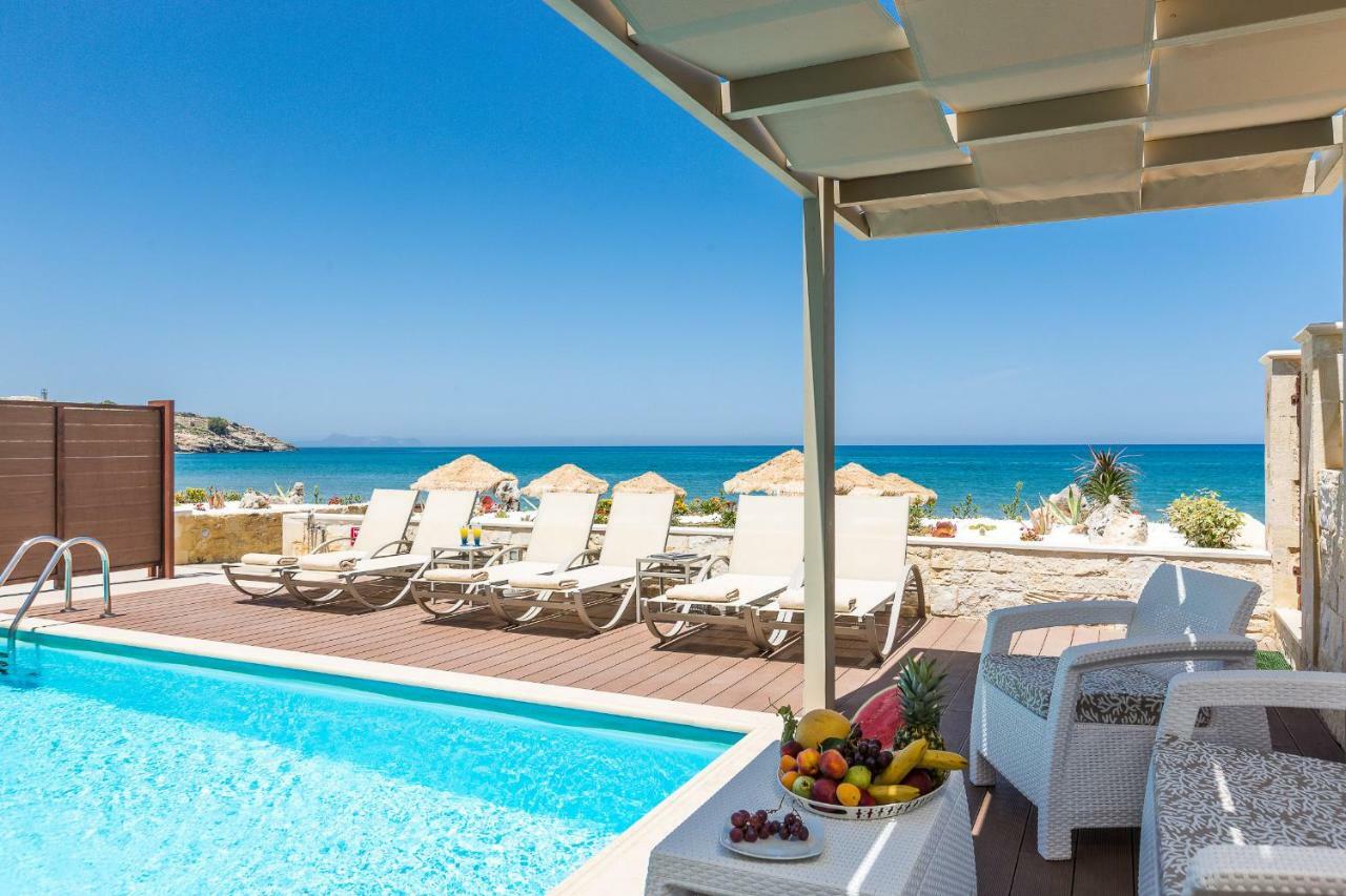 Iris Luxury Beach Front Residence With Pool & Bbq, By Thinkvilla Rethymno Exterior foto
